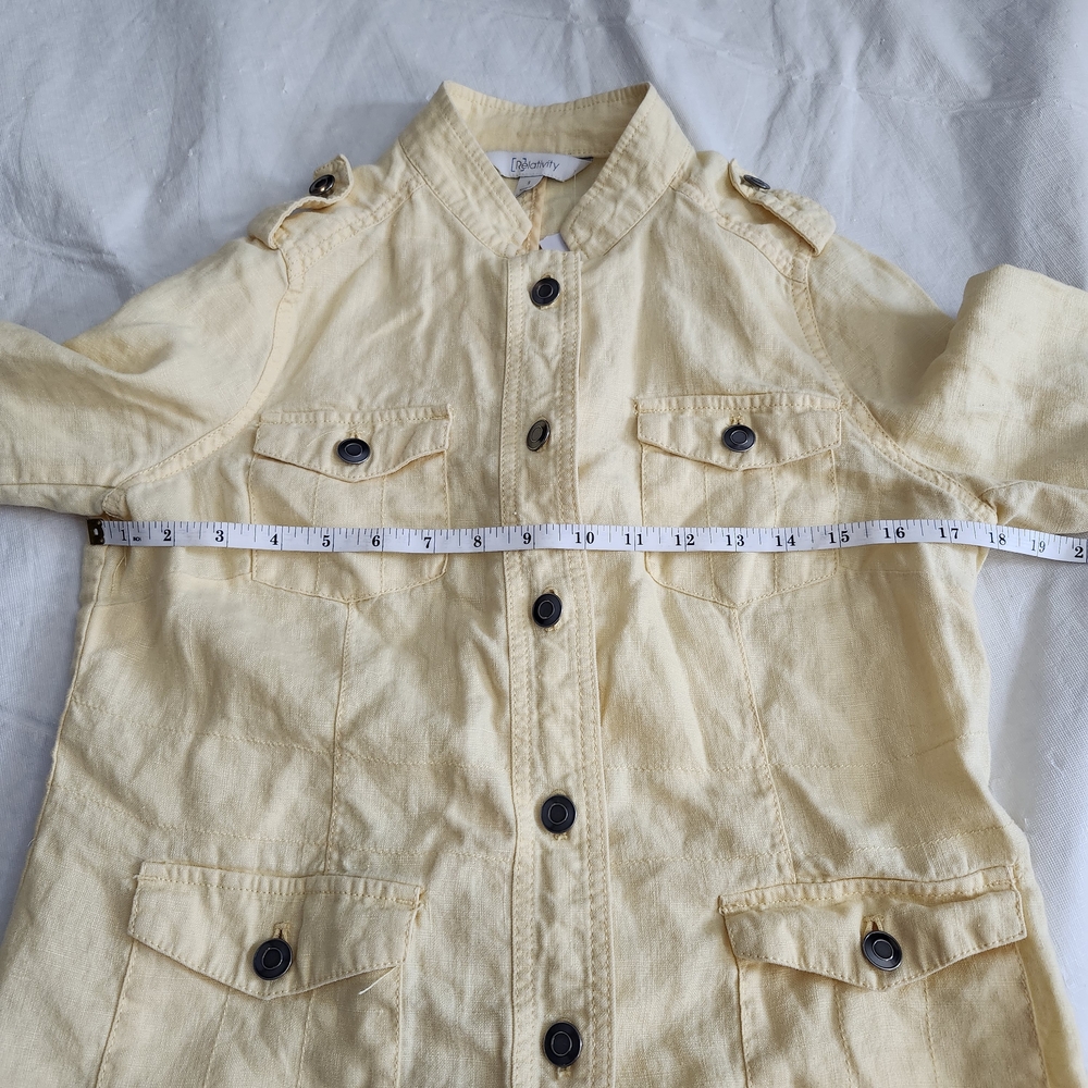 Relativity Size Small Light Yellow Utility Jacket - Picture 3 of 6